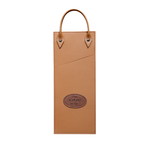 Pochette brune avec anse brune