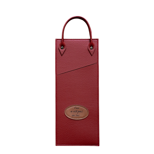 Pochette rouge avec anse rouge