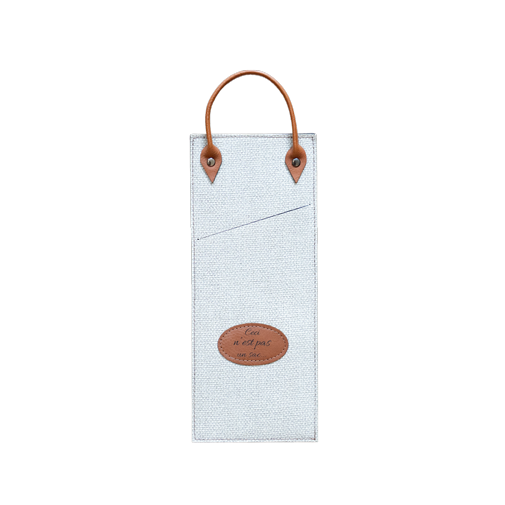 Pochette blanche avec anse brune