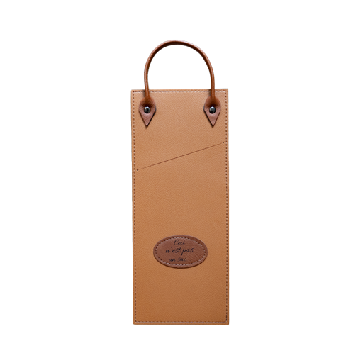 Pochette brune avec anse brune foncé
