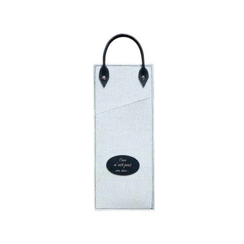 Pochette blanche avec anse noire