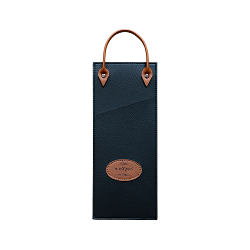 Pochette noir avec anse brune