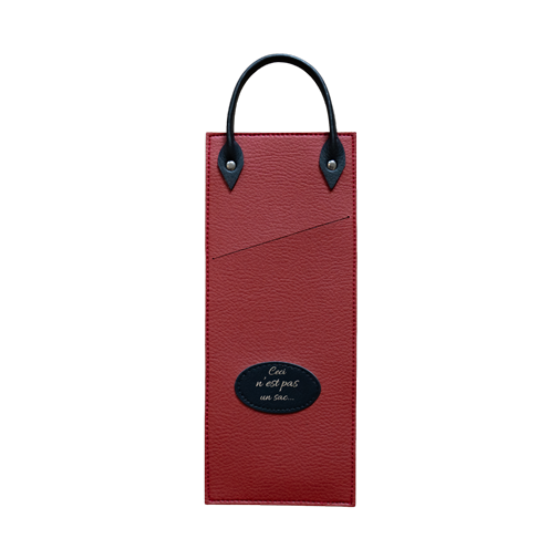 Pochette rouge avec anse noire